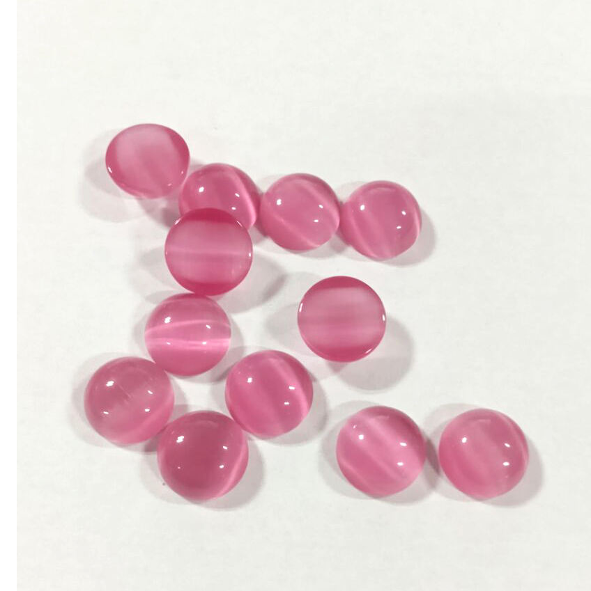 Starsgem猫目ガラス石カラフルな丸い形のカボション合成猫目石