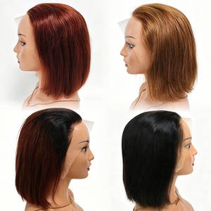 Promoción $35 Letsfly Hair, Peluca de Cabello Liso de 200 Gramos, Estilo Bob con Frontal de Encaje 13x4, 10 Pulgadas, 33 #   30 #   Venta al por Mayor de Cabello Humano - Product Image 1
