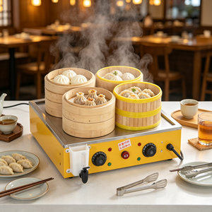 เครื่องนึ่งอาหารอเนกประสงค์สแตนเลสแบบหนา 4 ช่อง สำหรับติ่มซำกวางตุ้ง ร้านอาหารเชิงพาณิชย์ และร้านจัดเลี้ยง - Product Image 2