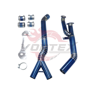 Vortex 89mm 3.5" Titanium Midpipe for BMW G80 M3 G82 M4 S58 Racing Exhaust Pie-cut Burnt Blue Performance Muffler Pipe <b>Kit</b> - Product Image 3