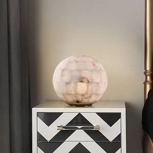 Lámpara de mesa de mármol lateral de alabastro decorativa para restaurante moderno, lámparas de mesa de lujo para sala de lectura, mesita de noche, sala de estar - Product Image 4