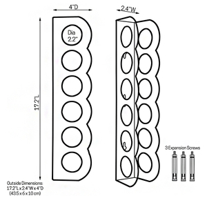 Treo tường <span class=keywords><strong>6</strong></span> lỗ rõ ràng Acrylic Vinyl CuộN hiển thị giá lucite Vinyl CuộN kệ cho cửa hàng - Product Image 3