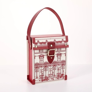 Elegant Red Castle Wedding Candy <b>Box</b> <b>Round</b> Gift Container for Party Favors - Product Image 3