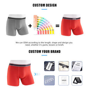 Logo personalizzato traspirante sous-v tements pour homme en coton bambou, sous-v tements boxeurs pour hommes - Product Image 6