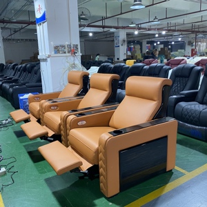 โซฟาหนังไฟฟ้าร่วมสมัยปรับเอนได้, เก้าอี้ในโรงภาพยนตร์โซฟาในบ้านเฟอร์นิเจอร์ภายในโรงภาพยนตร์ - Product Image 4