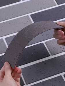 Briques de <span class=keywords><strong>parement</strong></span> en argile flexible MCM fines, pierre <span class=keywords><strong>rouge</strong></span>, extérieur, carreaux de céramique souples - Product Image 3