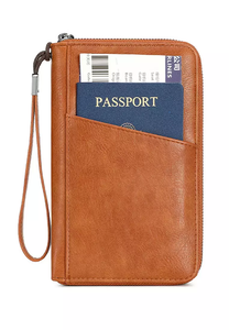 กระเป๋าคลัทช์ RFID ป้องกันการโจรกรรมข้อมูล สำหรับจัดเก็บเอกสารเดินทาง กระเป๋าสตางค์ใส่บัตรเครดิต สำหรับผู้หญิงผู้ชาย ปี 2025 OEM ซองใส่พาสปอร์ตสำหรับครอบครัว - Product Image 1