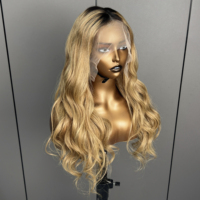 Wig Vietnam setengah wajah gaya gelombang air, tanpa perekat, pengiriman cepat, tersedia dalam stok. Rambut Asli Vietnam, 13*4