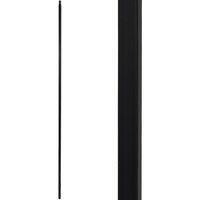 Balustre carré creux en fer forgé noir poli mat satiné à faible brillance avec tige métallique pour escaliers