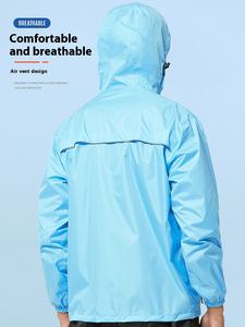 Conjunto de Capa de Chuva e Calças Impermeáveis Leves para Verão para Homens e Mulheres para Viagens e Passeios de Carro Elétrico - Product Image 4