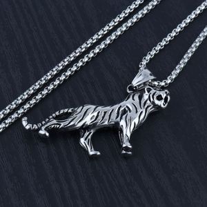 Collar con Colgante de Tigre Dominante para Hombre, Chapado en Oro sobre Plata, Estilo Hip Hop, para Fiesta de Compromiso - Product Image 2
