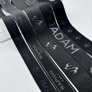 Custom Debossed Elastic Band Men's Underwear 3D Logo Jacquard Weaving Spandex/Nylon Elastic Waistband 5cm Home Textiles Garment - Product Image 2