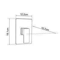 Robinet de douche en laiton avec panneau en acier inoxydable chromé, mitigeur chaud/froid pour salle de bain, robinet encastré