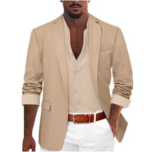 RNSHANGER <span class=keywords><strong>Blazer</strong></span> Casual da <span class=keywords><strong>Uomo</strong></span> Elegante, <span class=keywords><strong>Giacca</strong></span> Monopetto Slim Fit, <span class=keywords><strong>Giacca</strong></span> da Completo Classica, Top Elegante da Gentiluomo - Product Image 6