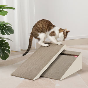 नालीदार कार्डबोर्ड कैट स्क्रैचर रैंप इनडोर बिल्लियों के लिए प्ले बॉल बहु-कार्यात्मक फेलाइन खरोंच बोर्ड के साथ - Product Image 4