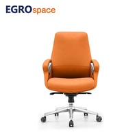 Chaise de bureau ergonomique professionnelle EGROspace à dossier haut en cuir réglable