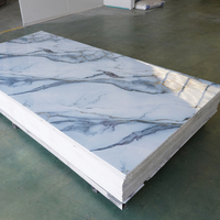 Tablero UV Moderno de Alto Brillo, PVC Laminado con Diseño Floral para Interiores, para Sala de Estar