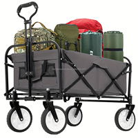 Chariot de camping pliable 176 lb, chariot de jardin haute capacité, chariot utilitaire portable et multifonctionnel