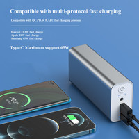 Power Bank en aluminium PD65W Type C Output PD Powerbank 30000mAh 65W 100W PD3.0 Type C Power Bank pour ordinateur portable pour Macbook Pro
