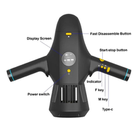 Scooter sous-marin rechargeable portable à double poignée avec écran LED pour la plongée en apnée et la plongée sous-marine