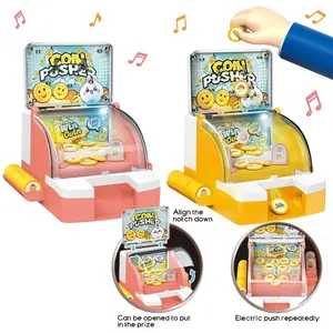 子供のおもちゃのための軽い音楽ゲームコインプッシャーとセットされたB/Oミニコインプッシャー機械おもちゃ