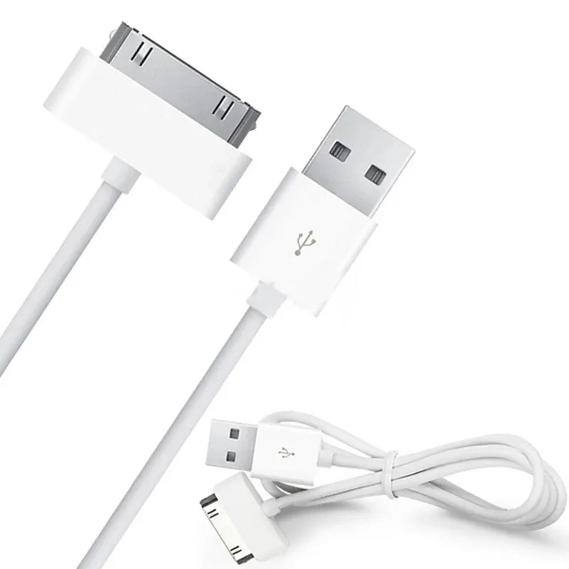 30 pin phone charger 1m phone charging adapter usb data cable for iphone 4 4s for ipad 2 3