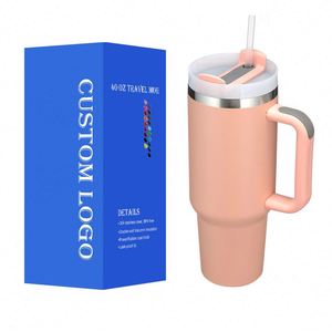 Gobelet gravé au laser de 40oz avec impression vache et logo personnalisé gobelet 5D en cuir de vache avec poignée et paille - Product Image 1