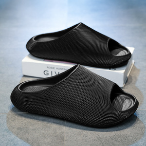 2026 Thick Cushioned Anti Slip Slide <b>Slippers</b> Men Durable Grid Surface Water Resistant Summer Breathable Sandals For Indoor Rest - Product Image 6