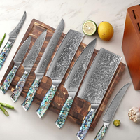 Couteau de cuisine haut de gamme en acier Damas à 67 couches, écologique, ambidextre, revêtement antiadhésif, passe au lave-vaisselle, lame de 26,5 pouces