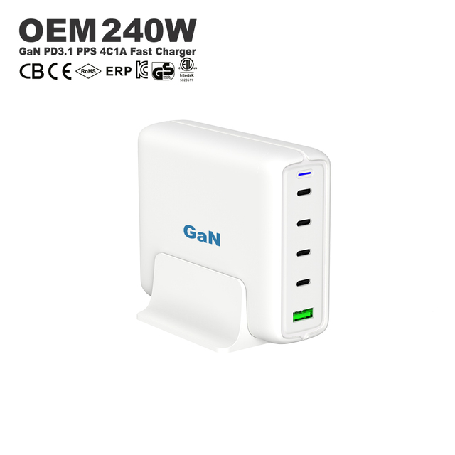 Gan PD3.1 240W 140W Charger Type c Universal Power Charger Adapter 5 Port PD QC Fast 240W 140W Charger Usb c for Phone Laptop