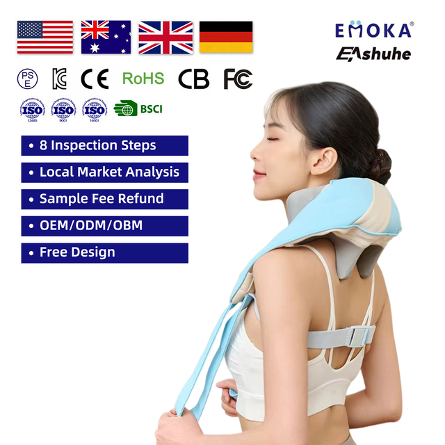 Professional Shiatsu Neck and Back Massage Device Massager with Soothing Heat