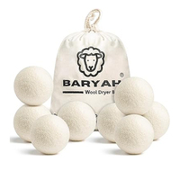 Nouveautés 2026 : Boules de séchage écologiques en laine mérinos 100 % naturelle de Nouvelle-Zélande, faites à la main, 6 pièces, couleur personnalisée, vues à la télévision
