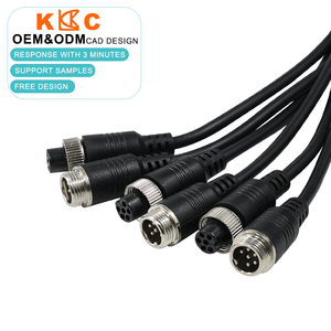 Câble d'alimentation aéronautique GX12 personnalisé, 2, 3, 4, 5 broches mâle vers femelle, fil étanche, utilisation industrielle CCTV - Product Image 1