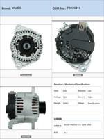 Alternateur de voiture Nissan Maxima 3.5L 2004-2008 12V 120A TG12C014 ALV3116BA 231007Y020 5281052020 2650031