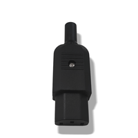 Connecteur de câble 15A 250V certifié CCC/CE//KC, adaptateur femelle IEC 60320 C14/C13, contacts en laiton nickelé, boîtier en nylon, LED
