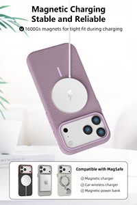 Custodie Protettive di Tendenza di Alta Gamma per Cellulari iPhone 17 Pro Max 16 15 14 13 7 Plus <span class=keywords><strong>8</strong></span> Realizzate in Pelle e Cover in TPU - Product Image 4