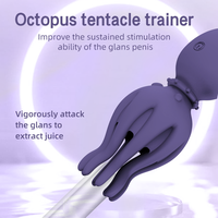 Oktopus-Masturbator für Männer mit Vibrationsfunktion, Eichel-Massage und Stimulation, Masturbationshilfe, Airplane Cup Sexspielzeug
