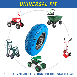 Usine Maxtop 13 pouces 3.50-7 PU pneus solides <span class=keywords><strong>roues</strong></span> remplies de mousse de polyuréthane <span class=keywords><strong>pour</strong></span> chariot chariots à outils <span class=keywords><strong>brouette</strong></span> tondeuses à gazon - Product Image 6