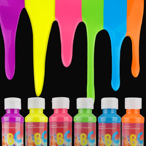 Set Completo di Gessetti Colorati TBC per Marciapiedi, 6 Colori Neon, 118ml Ciascuno, Vernice Liquida Lavabile per Bambini - Product Image 2