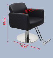 Fauteuil de coiffure professionnel de luxe noir pour salon de coiffure et barbier, idéal pour la coupe et la coloration des cheveux