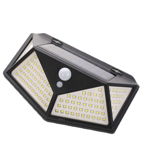 Applique murale solaire à 114 led, 4 côtés, éclairage d'extérieur, luminaire de paysage, protection, <span class=keywords><strong>charge</strong></span> et dé<span class=keywords><strong>charge</strong></span>, idéal pour un <span class=keywords><strong>jardin</strong></span> - Product Image 5