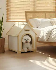 Nichoir d'intérieur en bois de cèdre massif pour petits et moyens animaux de compagnie, non toxique et respirant, <span class=keywords><strong>abri</strong></span> pour chien/<span class=keywords><strong>chat</strong></span> d'intérieur - Product Image 3