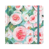 Carnet à spirale carré B5, couverture en tissu, pages vierges épaisses 160g, idéal pour étudiants et cadeaux