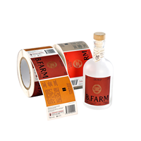 Etiquetas Adhesivas Personalizadas Negras Premium para Botellas de Whisky y Vino, Impresión UV Brillante, Lámina Dorada en Relieve, OEM