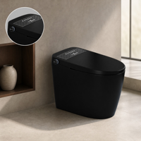 WC intelligent en céramique pour la maison, avec abattant automatique, réservoir encastré inclus, siège chauffant, sans limite de pression d'eau