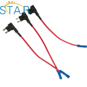 Meistverkaufter 30A-Gauge ATC ATO Sicherungshalter mit In-Line-AWG Rotdraht Kupfer 12V Netzklinge Automatikverbinder