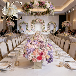 <span class=keywords><strong>Couronne</strong></span> florale <span class=keywords><strong>en</strong></span> soie réaliste et robuste JC, faite à la main, pour centre <span class=keywords><strong>de</strong></span> table <span class=keywords><strong>de</strong></span> mariage - Product Image 1