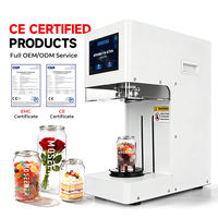 Machine de scellage automatique Baiwin pour gobelets en plastique, jus et sodas, scelleuse de canettes non rotative, machine de scellage de bouteilles de boissons froides avec couvercles
