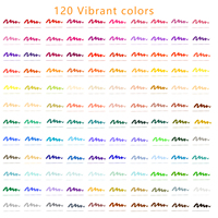 Artecho Lot de 120 stylos pinceaux à aquarelle portables aux couleurs vives, marqueurs à double pointe pour le dessin et l'art.