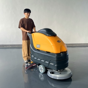 Battery Powered đi bộ phía sau đứng trên quay có thể sạc lại quét sàn Scrubber bàn chải Cleaner máy - Product Image 2